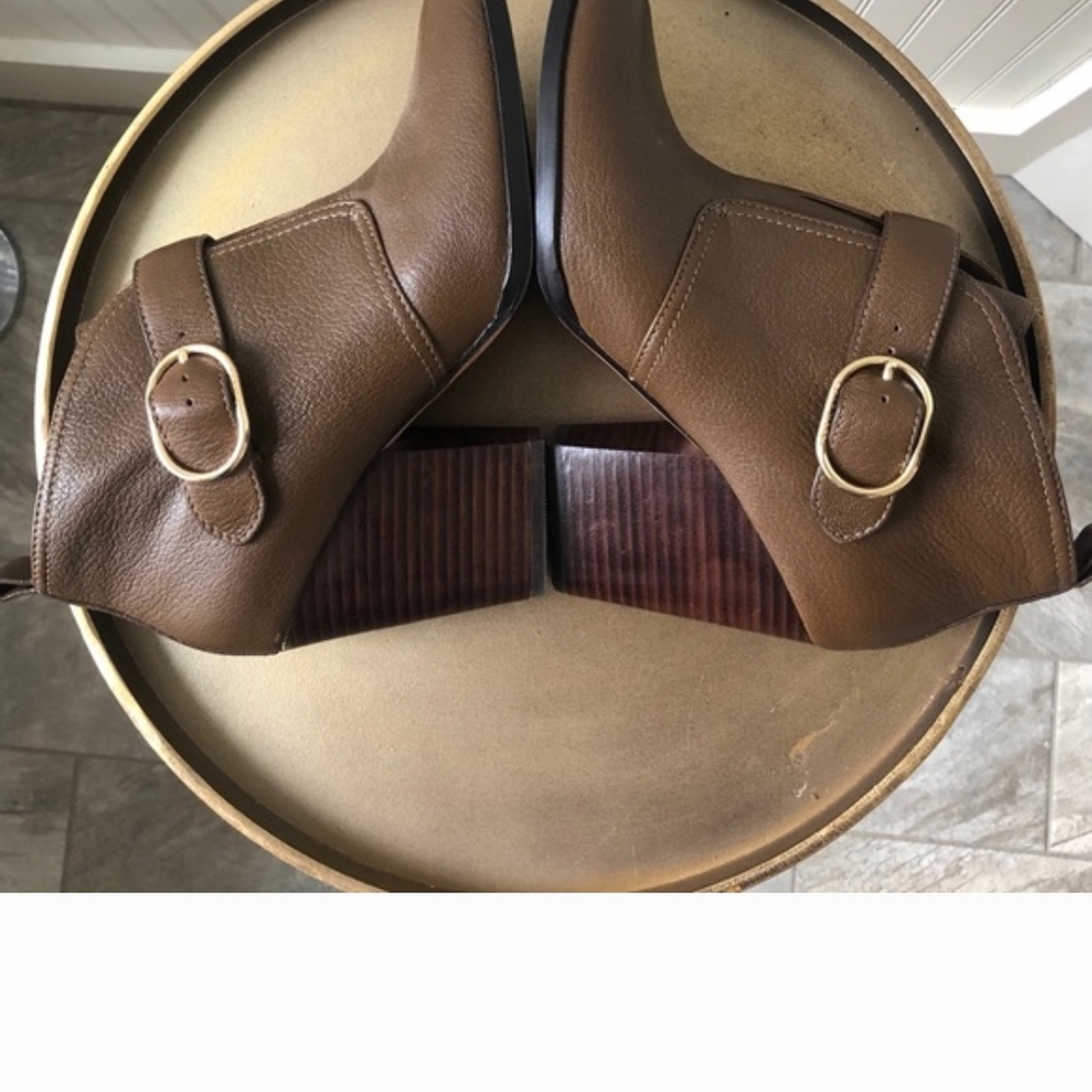 Cole Haan Tan Leather Heeled Boots - Picture 5 of 6